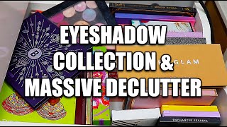 eyeshadow palette collection and massive declutter [upl. by Nediarb419]