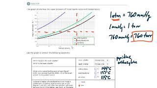 ALEKS  Relating vapor pressure to vaporization Example 1 [upl. by Ajin]