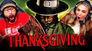 THANKSGIVING 2023 MOVIE REACTION First Time Watching  Horror Slasher  Full Movie Review [upl. by Ennavoj]