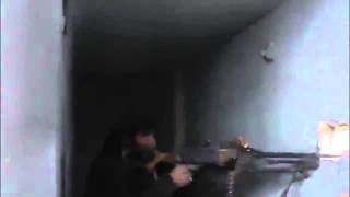 Syria 18 WARNING sniper shot Leaked footage from Assad army 24032013 [upl. by Ahsinuq432]