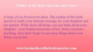 Mother of Bride Speech  Expression of a Mothers Love For Her Daughter [upl. by Yonita814]