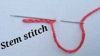 How to put embroidery stem stitch [upl. by Urbanna724]