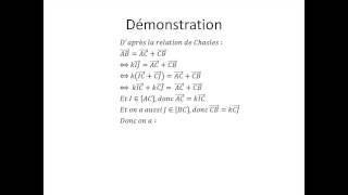 Démonstration du théorème de Thales [upl. by Aremihc]