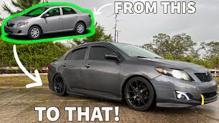 INSANE TRANSFORMATION ON TOYOTA COROLLACorolla Build [upl. by Sukul]