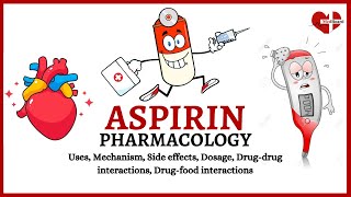 Aspirin Pharmacology Mechanism Dosage Interactions and Side effects Made Easy [upl. by Brittan]