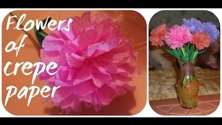 DIYCvet od krep papira  Flowers of crepe paper  Flores de papel crepé [upl. by Caldeira]