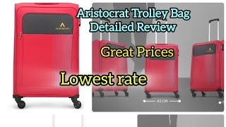 aristocrat  Aristocrat Luggage Trolley Bag  Flipkart Review [upl. by Paradies]