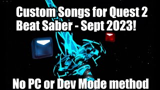 How to Install Modded Beat Saber on Quest 2 with no PC or Phone in September 2023 [upl. by Bashuk]