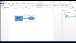 TUTORIAL MEMBUAT GROUPING SHAPES  Ms Word [upl. by Auhesoj]