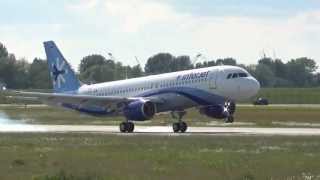 First Sharklets Interjet A320 XAIUA  Go Around  Landing Hamburg Finkenwerder [upl. by Camden]