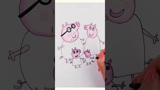 How to draw Peppa pig family [upl. by Sup]