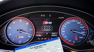 Audi A6 C7 needle sweep activation with VCDS [upl. by Ahsinac]