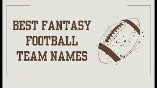 Best Fantasy Football Names for Your Team Funny Dark Female Reddit Picks [upl. by Oenire]