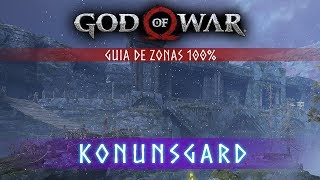 God of War Guia de Zonas 100  Konunsgard [upl. by Nyvets]