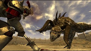 Legendary Deathclaw vs Legate Lanius  Fallout New Vegas npc battle [upl. by Dunstan]