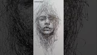 Scribble Drawing scribblingartportraitdrawingsketch pendrawing [upl. by Verlie15]