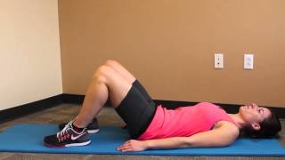 OrthoIndy Exercises  Supine Posterior Pelvic Tilt [upl. by Rosenwald702]