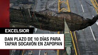 Trabajan a marcha forzada para tapar mega socavón en Zapopan Jalisco [upl. by Free]