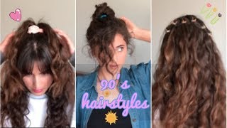 90s Hairstyles  scrunchies amp butterfly clips [upl. by Pournaras]