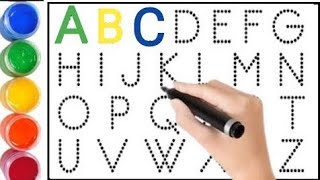 ABC writing letters  Alphabet drawing counting numbers 1234 ABC colour  2d shapes name for kids [upl. by Weissberg281]