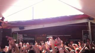 Hodgy Beats Crowd Dive Off Roof SXSW [upl. by Zevahc642]