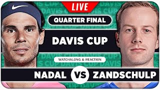 NADAL vs VAN DE ZANDSCHULP • Davis Cup 2024 QF • LIVE Tennis Watchalong Stream [upl. by Schear]