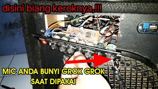 CARA MEMPERBAIKI MICROPHONE BUNYI KRESEK KRESEK ATAU GROK GROK [upl. by Yllrebmik]