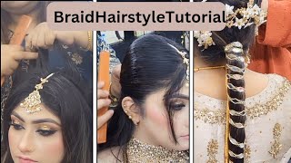 Easy Braided Hairstyles for Long Hair  Front Flat Style Tutorial by Lashes Beauty Parlour [upl. by Ithnan]