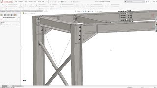 Structural Steel Design with SOLIDWORKS  SolidSteel parametric  Product Video v20  English [upl. by Ssirk]