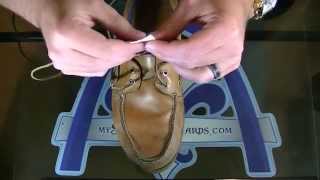 HOW TO  The EASIEST Way to Lace a Sperry or any boat shoe  No Hooks or Gadgets [upl. by Ulyram]