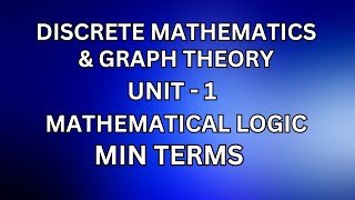 DM – Mathematical logic  Min terms JayaMathsAcademy discretemathematics [upl. by Nolak]