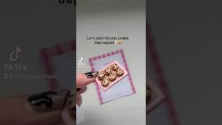 Clay cookie tray magnet 👩🏻‍🍳🍪 airdryclay clayart clayvideos airdryclayart [upl. by Ylro822]