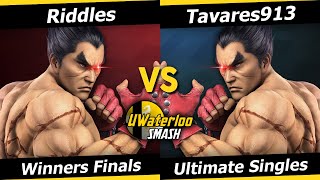 UWaterloo SSBU F23w11 Winners Finals  Riddles Kazuya vs Tavares913 Kazuya [upl. by Crooks831]