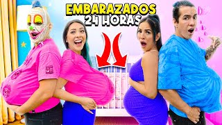 24 HORAS EMBARAZADOS DESAFIÓ DE PAREJAS🤰🏻👫🏻 Karla Bustillos [upl. by Mccurdy906]