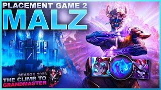 A CRAZY ENDING MALZAHAR  Placement Game 2  League of Legends [upl. by Uno]