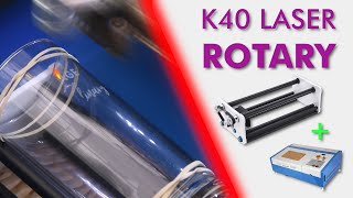 Rotary Axis For K40 Laser Engraver AD [upl. by Nairod]