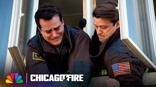 Casey and Gallo Save a Man Dangling Out a Window  Chicago Fire  NBC [upl. by Ecnar]