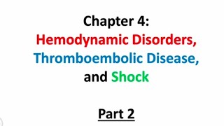 Hemodynamics Disorders Thromboembolic Disease And Shock Part 2  Dr Esgana [upl. by Hiasi303]