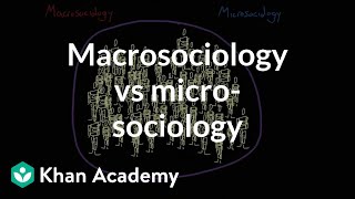 Macrosociology vs microsociology  Society and Culture  MCAT  Khan Academy [upl. by Cormac]