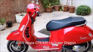 2013 Vespa GTS Super 125 IE Walk Around Review [upl. by Nnyleak]