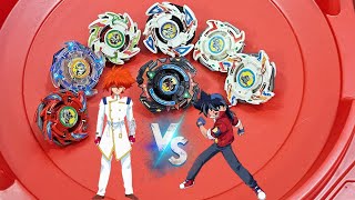 Beyblade G revolution  Zeus Vs All Dragoon Beyblades GT G and more [upl. by Ingold]