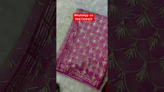 🔥Full Gota Patti work on pure organza saree  Price 2899 DM On 91 9967309429 sarees [upl. by Lennor]