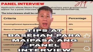 TIPS BJMP PANEL INTERVIEW CRITERIA ITO ANG BASEHAN KUNG PAANO MAIPASA ANG PANEL INTERVIEW [upl. by Niccolo]