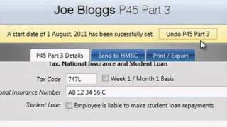 BrightPay Payroll Software UKNew Employees  P45 Part 3 and P46 [upl. by Hellah]