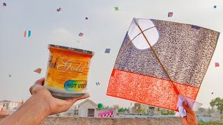 Unboxing Monofil Gold Gattu Review  Flying Big Kites  Full Fun 🤣  Patang Bazi  Kite Flying 2022 [upl. by Oballa]