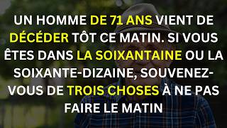 Un homme de 71 ans est décédé ce matin  Que pouvonsnous en apprendre [upl. by Colston]