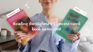 Reading The Highest VS Lowest Rated Book On My TBR Vlog 📖🤍✨ [upl. by Heffron]