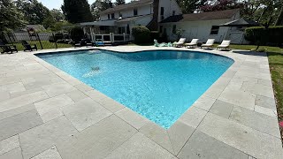 Gunite Swimming Pool Renovation Superblue Diamond Brite Finish Renovation East Northport NY [upl. by Merton191]