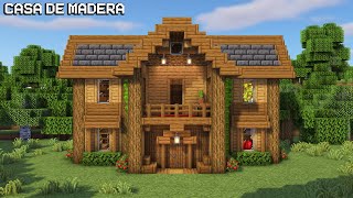 Minecraft Casa de Madera para Survival  Minecraft house tutorial [upl. by Hein]