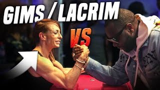 MAITRE GIMS amp LACRIM BATTUS AU BRAS DE FER  💪🏻  Marion et AnneSo [upl. by Cacie]